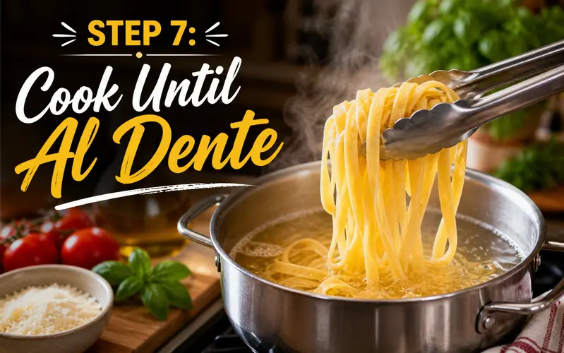 step 7 cook until al dente