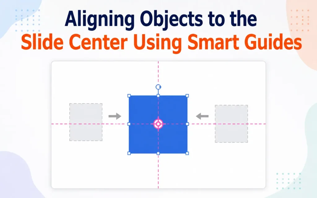 aligning objects to the slide center using smart guides