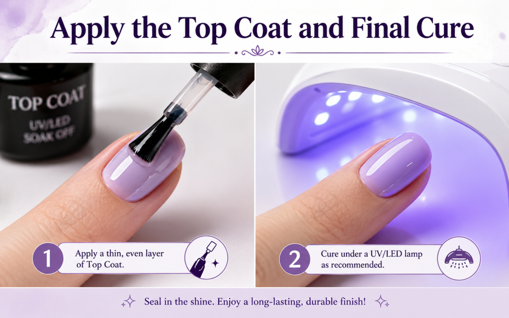 apply the top coat and final cure