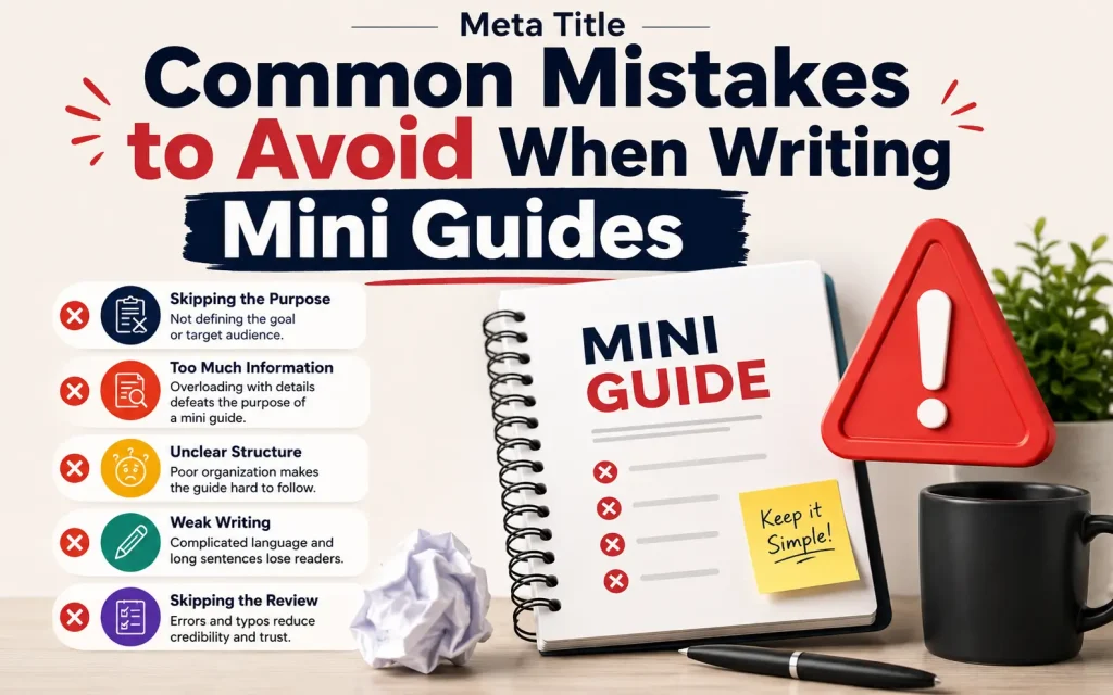 common mistakes to avoid when writing mini guides