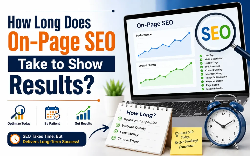 how long does on page seo take to show results