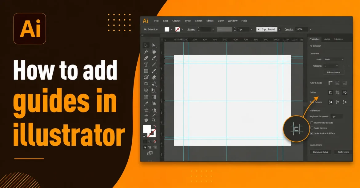 how to add guides in illustrator