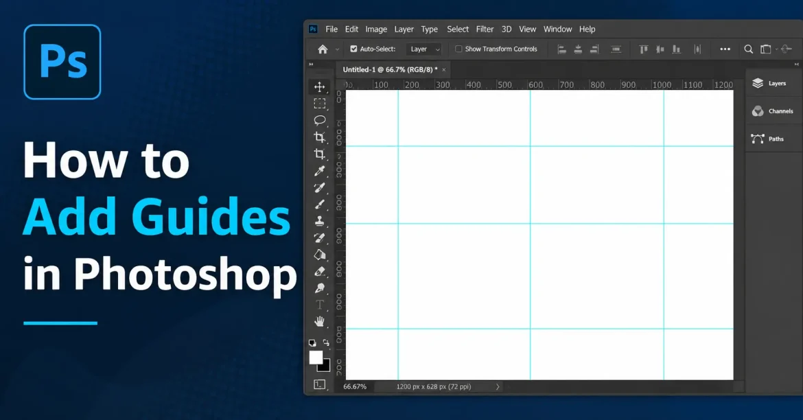 how to add guides in photoshop