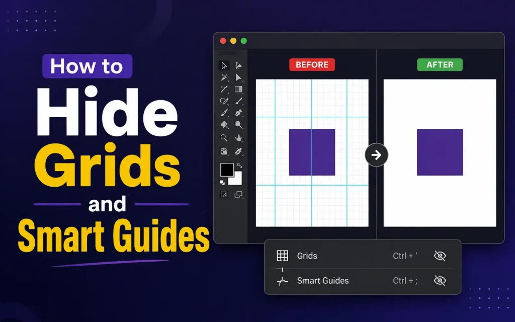 how to hide grids and smart guides