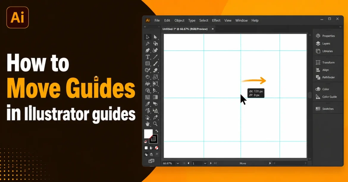 how to movAe guides in illustrator guides