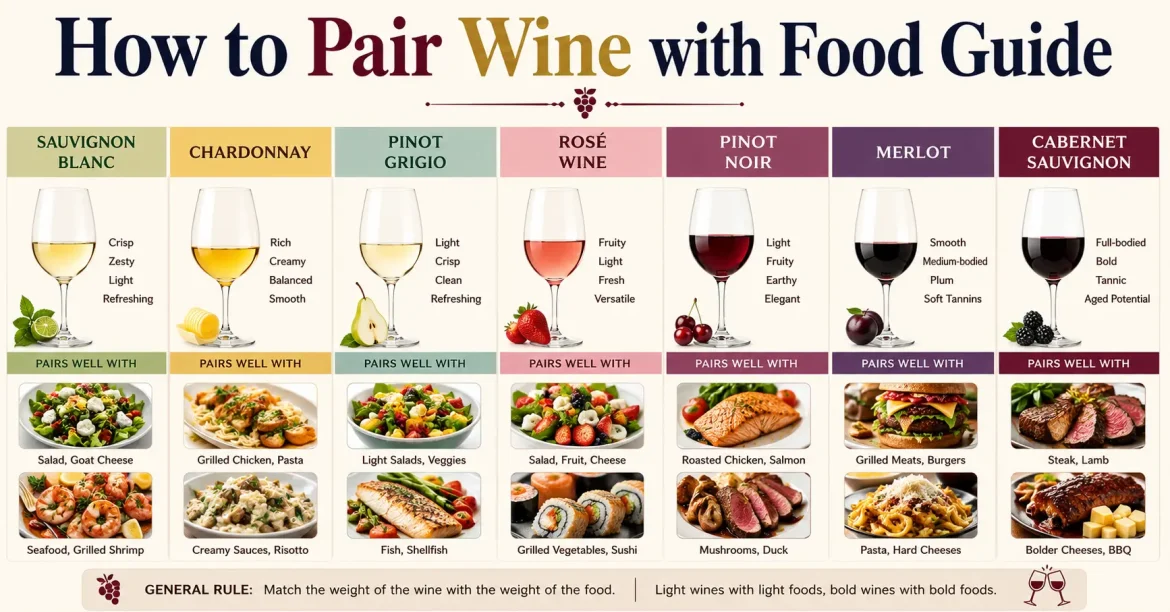 how to pair wine with food guides