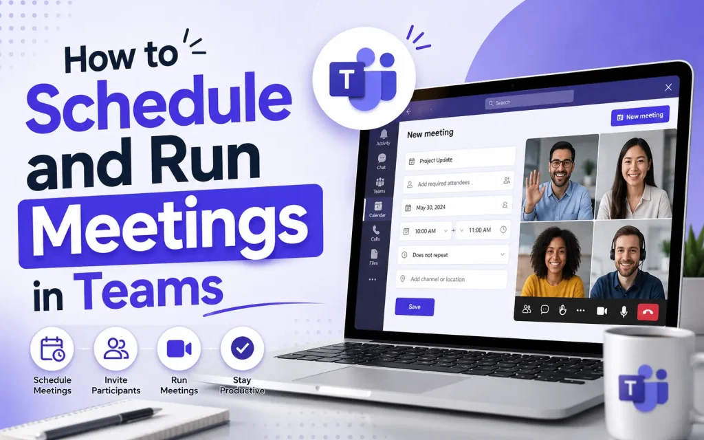 how to schedule and run meetings in teams