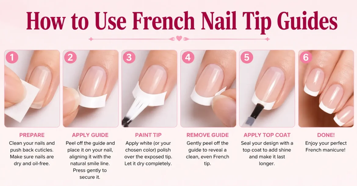 how to use french nail tip guides