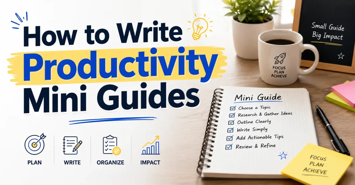 how to write productivity mini guides
