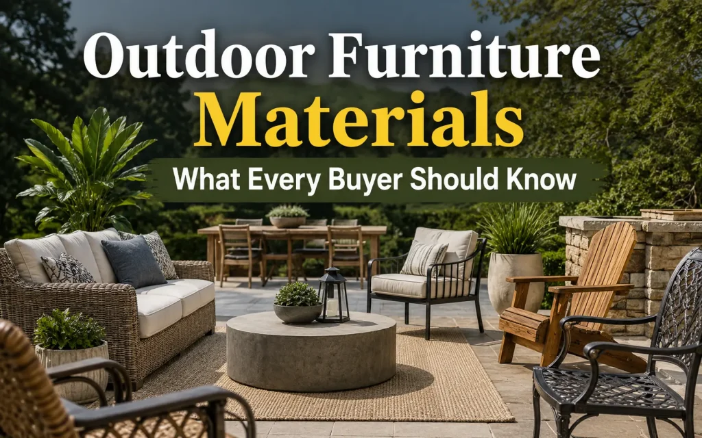 outdoor furniture materials what every buyer should know