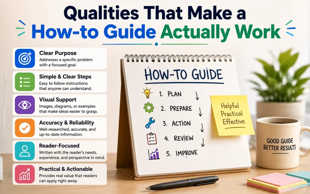 qualities that make a how to guide actually works