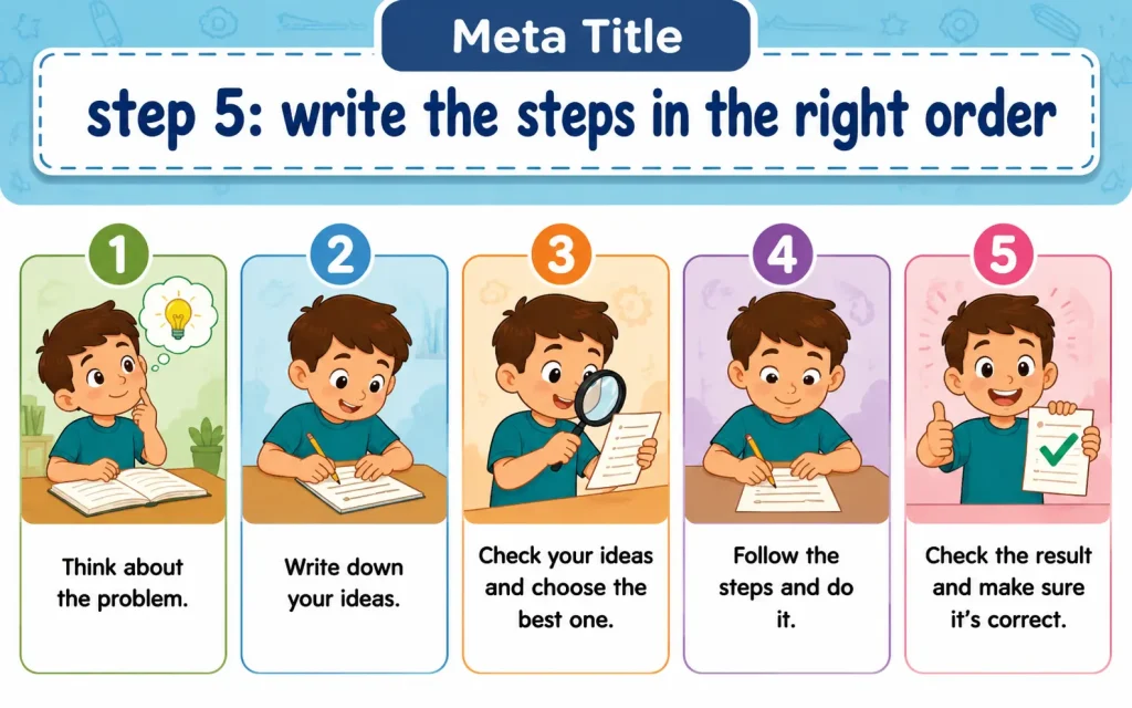 step 5 write the steps in the right order