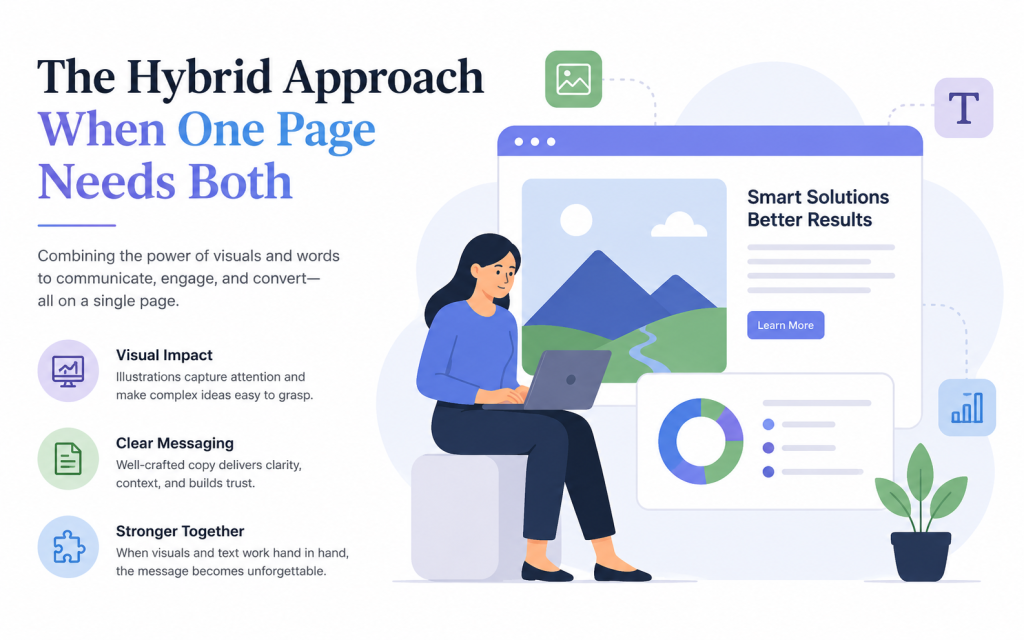 the hybrid approach when one page needs both