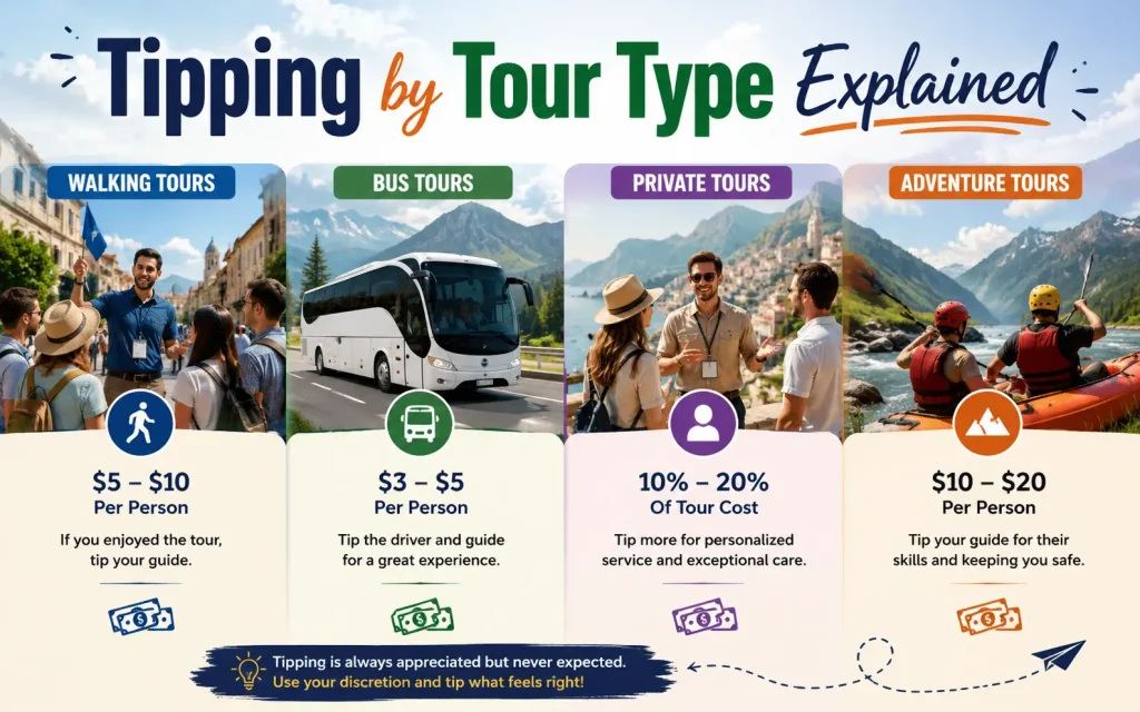 tipping by tour type explained