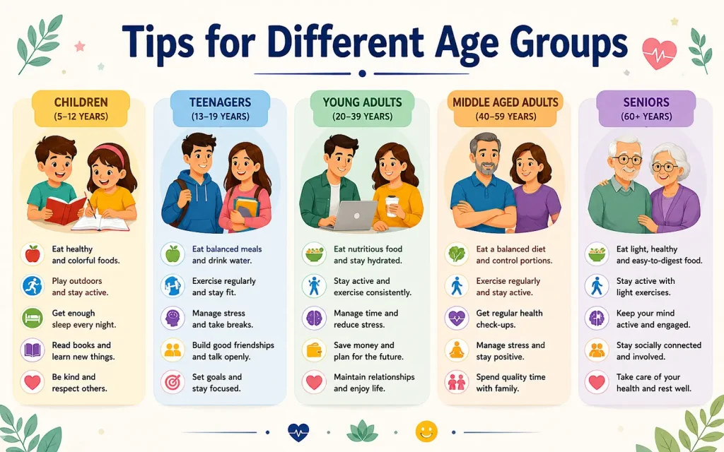 tips for different age groups