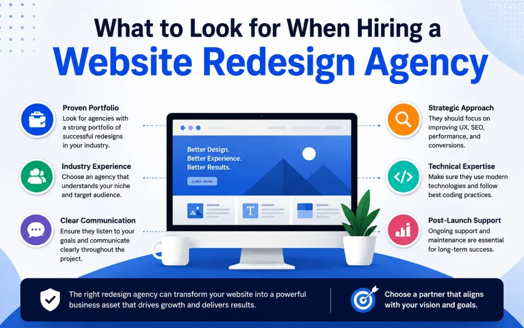 what to look for when hiring a website redesign agency
