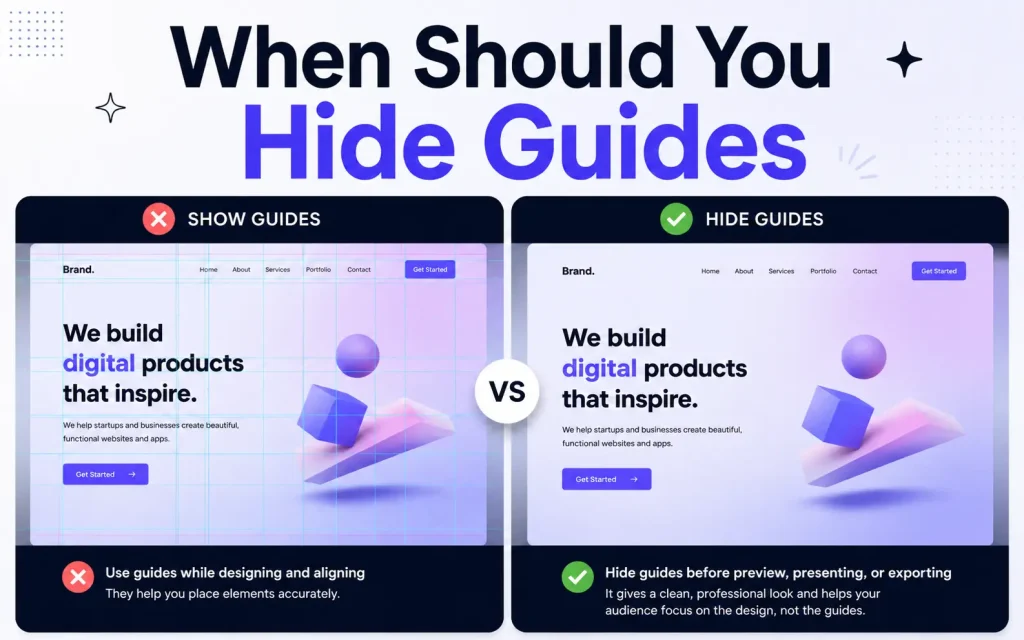 when should you hide guides