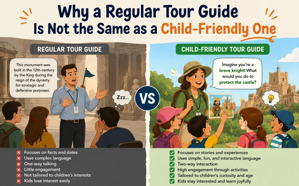 why a regular tour guide is not the same as a child friendly one