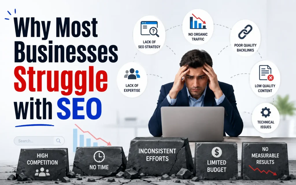 why most businesses struggle with seo