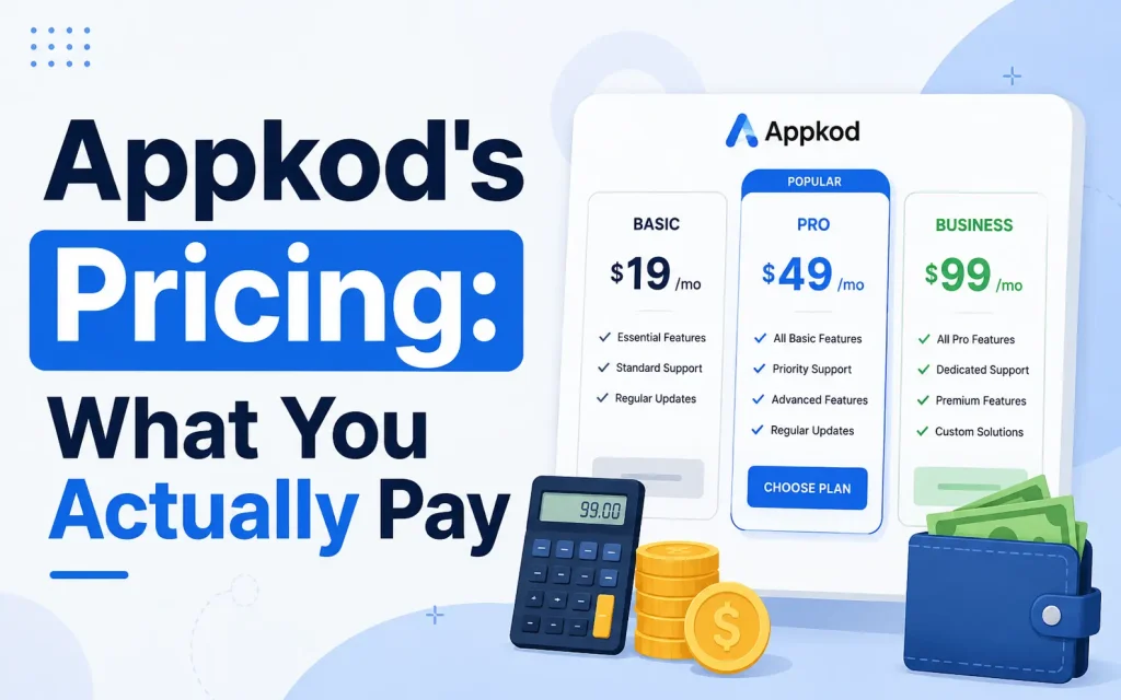 appkod's pricing what you actually pay