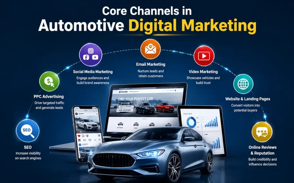 core channels in automotive digital marketing