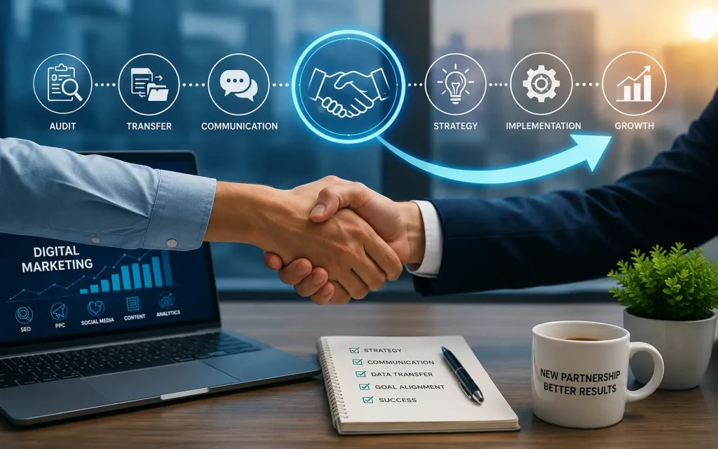 how to transition smoothly to a new digital marketing partner