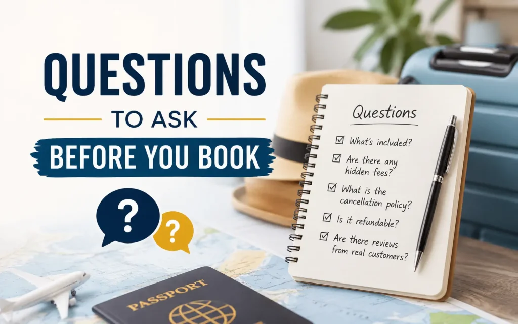 questions to ask before you book