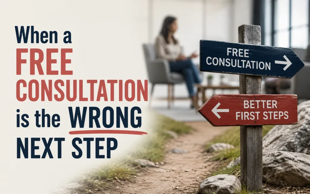 when a free consultation is the wrong next step