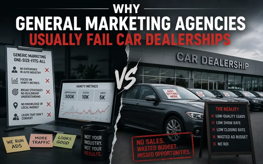 why general marketing agencies usually fail car dealerships